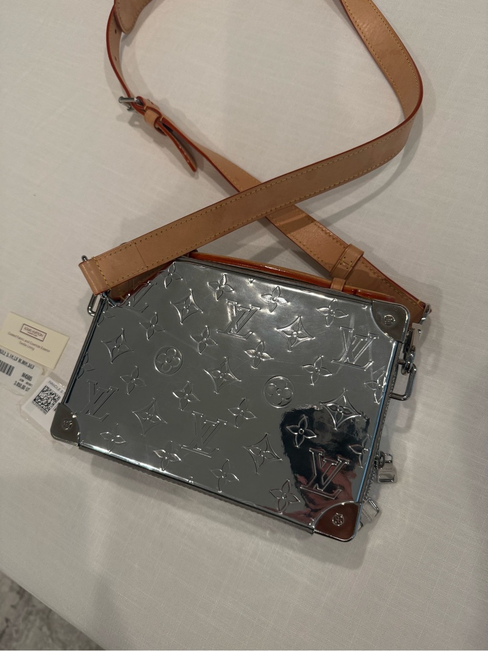 Louis Vuitton Shoulder Bag Monogram Mirror Handle Soft Trunk M45885 Silver - Picture 16 of 17